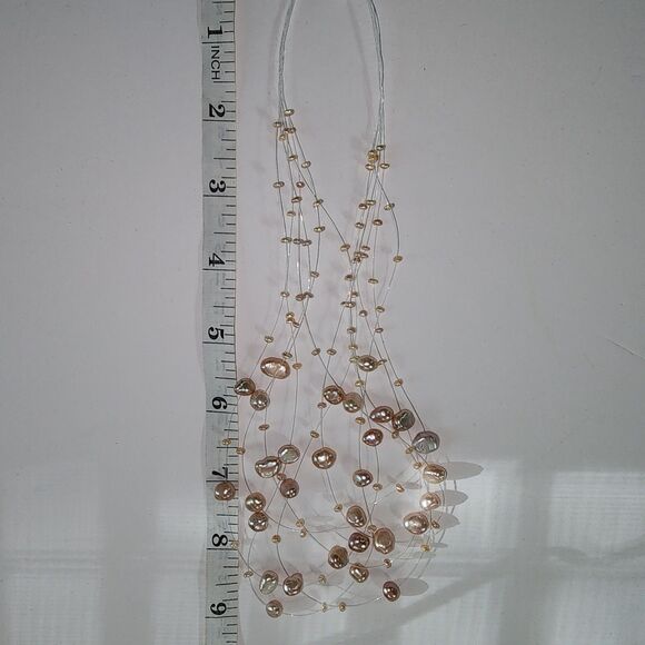 Pink Pearl Strand Necklace 9" - Picture 2 of 5